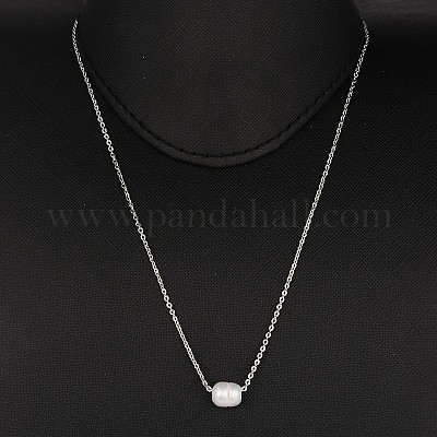 Естественных пресноводных жемчуг подвеска колье NJEW-JN01295-1