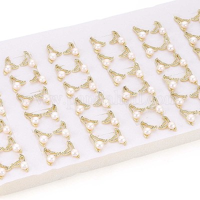 Серьги-гвоздики из натурального жемчуга из латуни PEAR-N020-08I-1