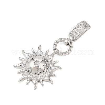 Латунные микро проложить кубического циркония подвески KK-H518-01A-P-1