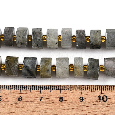 Природные лабрадорита бисер нитей G-T140-34-1