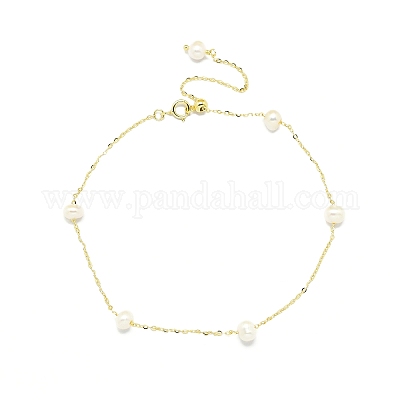 Браслеты из бисера с натуральным пресноводным жемчугом BJEW-I314-133-1