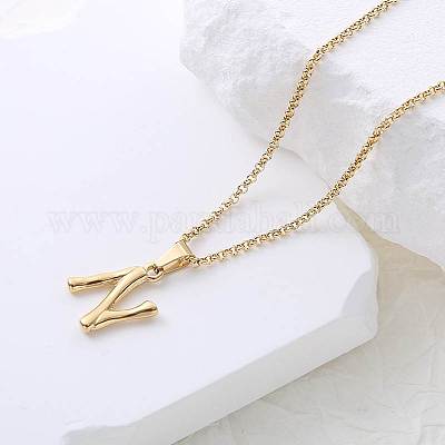 Ожерелья с подвесками в виде алфавита из нержавеющей стали для женщин LO9975-14-1