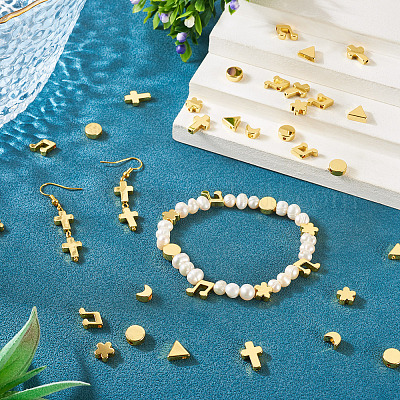 36шт 6 стиля латунные бусины KK-TA0002-07-1