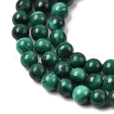 Природного малахита бисер нитей&nbsp;G-A293-B03-4mm-1