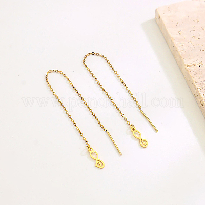 Минималистская бесконечность из нержавеющей стали с сердечком в виде ушка BJ1801-1