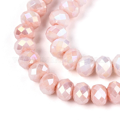 Антикоррозийные гальванические стеклянные бусины рондель EGLA-T021-6mm-17-03-1