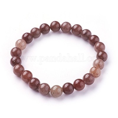 Natürliche lila Aventurin Perlen Stretch Armbänder&nbsp;BJEW-F380-01-B11-1