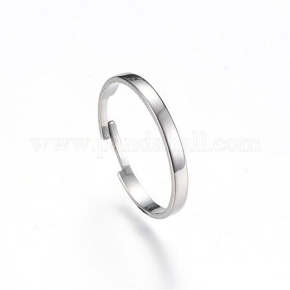 Adjustable 304 Stainless Steel Finger Ring Settings MAK-R012-10-1