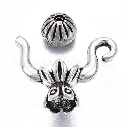 Тибетский стиль сплава шарика кадра PALLOY-Q441-079-RS-1