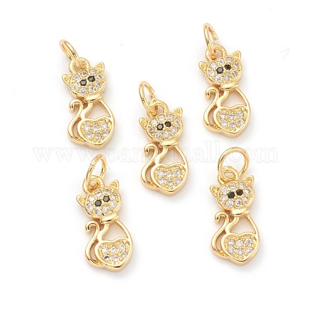 Медные прозрачные кубические циркониевые подвески ZIRC-B010-04G-1