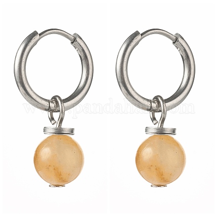 Natürliche Topas-Jade-Perlen-Ohrringe für Mädchen-Frauen-Geschenk EJEW-JE04607-04-1