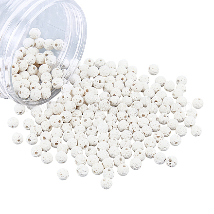 Runde Perlen aus natürlichem Lavastein G-NB0001-87A-1