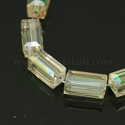 Electroplate Glass Beads EGLA-J023-12x6mm-06-1