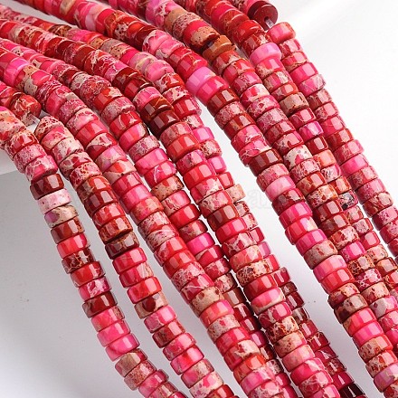 Dyed Natural Imperial Jasper Beads Strands G-M276-04-C-1