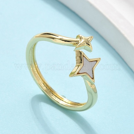 Кольца-манжеты из латуни для женщин RJEW-C126-13G-1