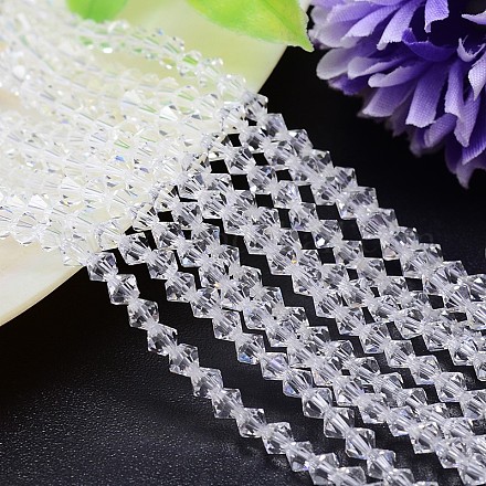 Chapelets de perles en verre d'imitation cristal autrichien G-PH0007-01-6mm-1