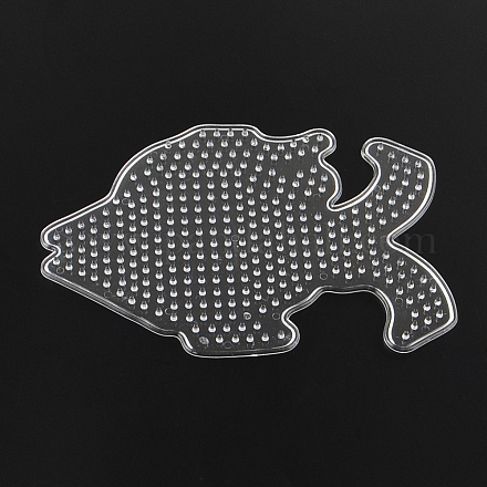5x5mmDIYのヒューズビーズに使用する魚ABCプラスチックペグボード  透明  100x143x5mm X-DIY-Q009-34-1