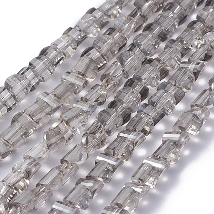 Chapelets de perles en verre électroplaqué EGLA-L023B-PL01-1