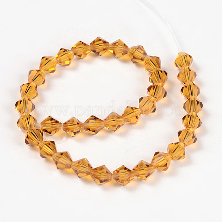 Chapelets de perles en verre d'imitation cristal autrichien G-PH0007-28-6mm-1