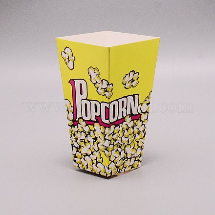 Boîtes en papier pop-corn pliantes créatives CON-WH0092-02-1