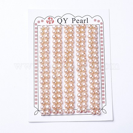 Perlas naturales abalorios de agua dulce cultivadas PEAR-I004I-04-1