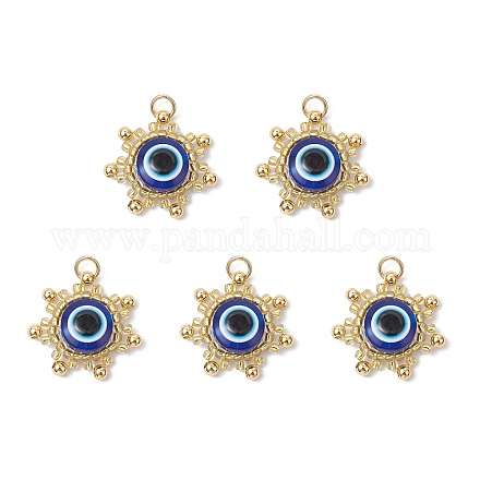 Подвески из стеклянных бусин в виде солнца с отпугивателем сглаза PALLOY-MZ00633-1