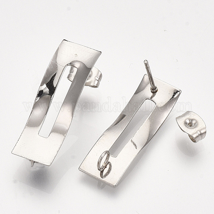 304 Stainless Steel Stud Earring Findings X-STAS-S079-53B-1