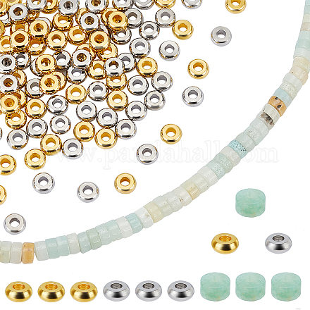 Nbeads 167pcs perles heishi fleur naturelle amazonite pour la fabrication de bijoux à bricoler soi-même DIY-NB0006-35-1