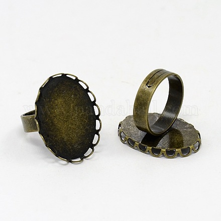 Fornituras de anillo almohadilla hierro RJEW-B032-AB-1