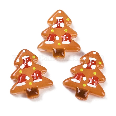 Бусины лэмпворк ручной работы новогодняя тема LAMP-I027-07C-1