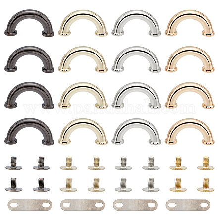 Wadorn 16 jeu de connecteurs latéraux pour sac à main avec anneau en D en métal FIND-WR0005-63-1