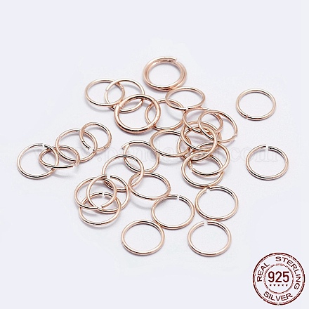 925 Sterling Silver Open Jump Rings STER-F036-02RG-0.9x5mm-1