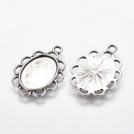 Овальной сплав цинка сеттинги подвеска ободок кабошон X-PALLOY-AD43306-AS-1