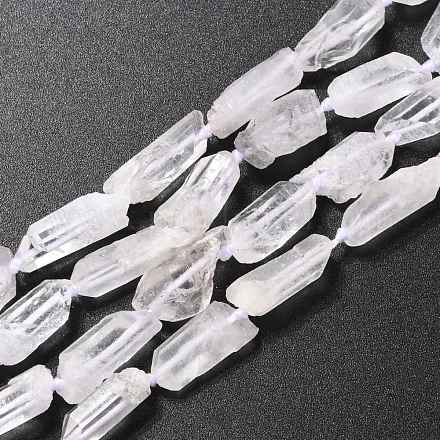 Brins naturels bruts de perles de quartz G-G010-20-1