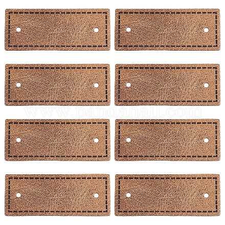 100pcs/lot High Quality Rectangle Blank PU Leather Pendant Tags