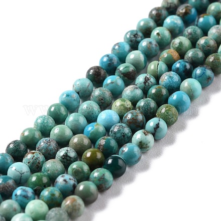 Chapelets de perles en turquoise de HuBei naturelle G-K312-26D-01-1