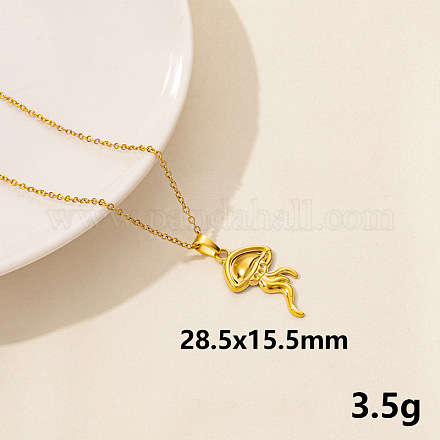 Стильное женское ожерелье с подвеской в виде осьминога из нержавеющей стали 304 ZE1503-10-1