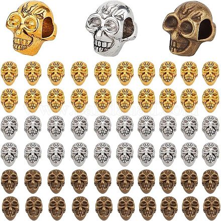 60 шт. Европейские бусины из сплава 3 цветов FIND-PH0021-84-1