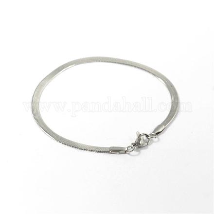 304 Stainless Steel Bracelets BJEW-D418-01P-1
