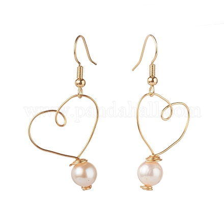 Brass Dangle Earrings EJEW-JE04563-1
