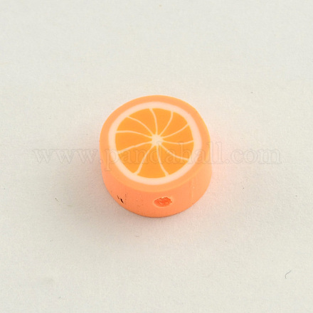 Handmade Polymer Clay Orange Beads CLAY-Q170-07-1