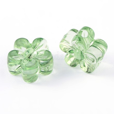 Fleurs perles acryliques transparente X-PL779-5-1
