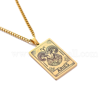 Прямоугольная цепочка из нержавеющей стали 304 с подвесками в виде созвездий PW-WG0F5D0-02-1