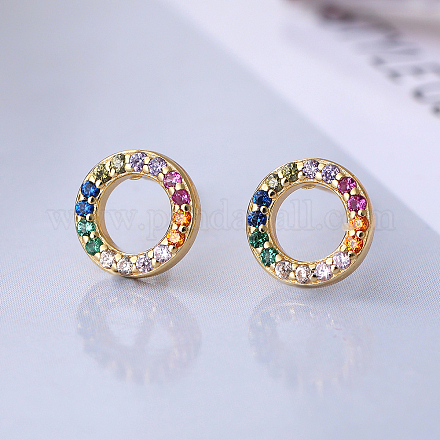 Серьги-гвоздики из стерлингового серебра Circle S925 NS1455-1