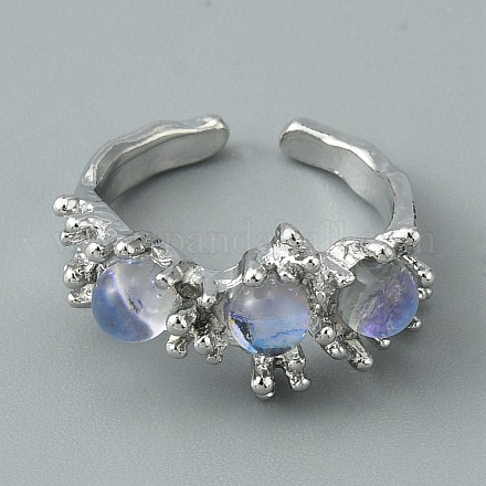 Смоляное полукруглое открытое кольцо-манжета RJEW-TAC0007-02A-P-1