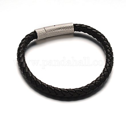 Leather Cord Braided Bracelet Making BJEW-E273-17P-1