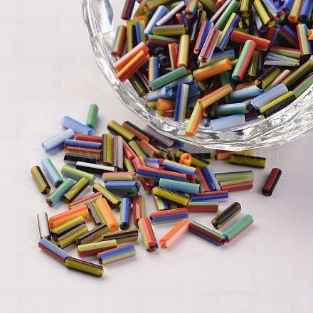 Opaque Colours Seep Glass Bugle Beads SEED-M009-M-1