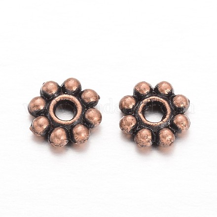Alloy Daisy Spacer Beads PALLOY-L166-31R-1