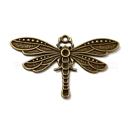 Тибетский стиль сеттинги сплава стрекоза кулон горный хрусталь X-TIBEP-922-AB-FF-1