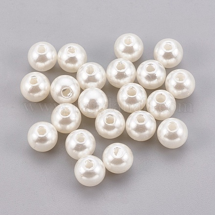 Perles d'imitation perles en plastique ABS KY-G009-5mm-02-1